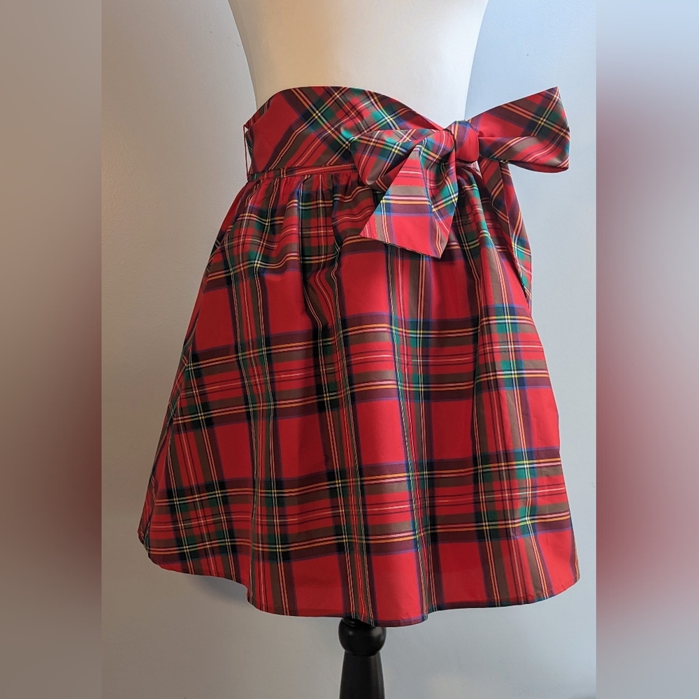 Vineyard Vines Jolly Plaid Taffeta Holiday Party Skirt Size 00
